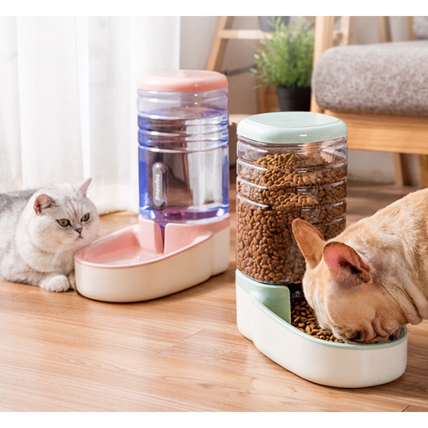 LS201 Hisopetshop 🌼ที่ให้อาหารกึ่งอัตโนมัติ 3.8L🌼 ที่ให้อาหาร หมาแมว