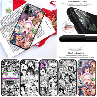 Fl1 เคสโทรศัพท์มือถือ แบบนิ่ม ลายอนิเมะ Ahegao สําหรับ iPhone 5 5S 6 6S 7 8 11 Pro Max Plus SE XR