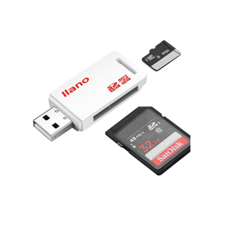 llano 2 in 1 การ์ดรีดเดอร์ USB TF / SD ขนาดเล็ก