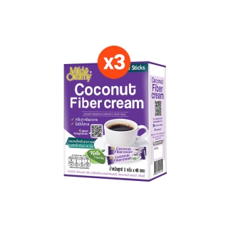 Mild&Creamy Coconut fiber cream โคโค่นัท ไฟเบอร์ครีม รุ่น 40 ซอง [เซ็ต 3 กล่อง]
