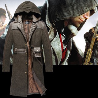 🤴เสื้อโค้ทหนังทรงยาว Cosplay Jacob Frye จาก Assassins Creed Syndicate⚔