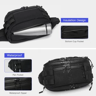 Ozuko กระเป๋าคาดเอวแฟชั่นกันน้ําสําหรับวัยรุ่น Molle Fanny Pack