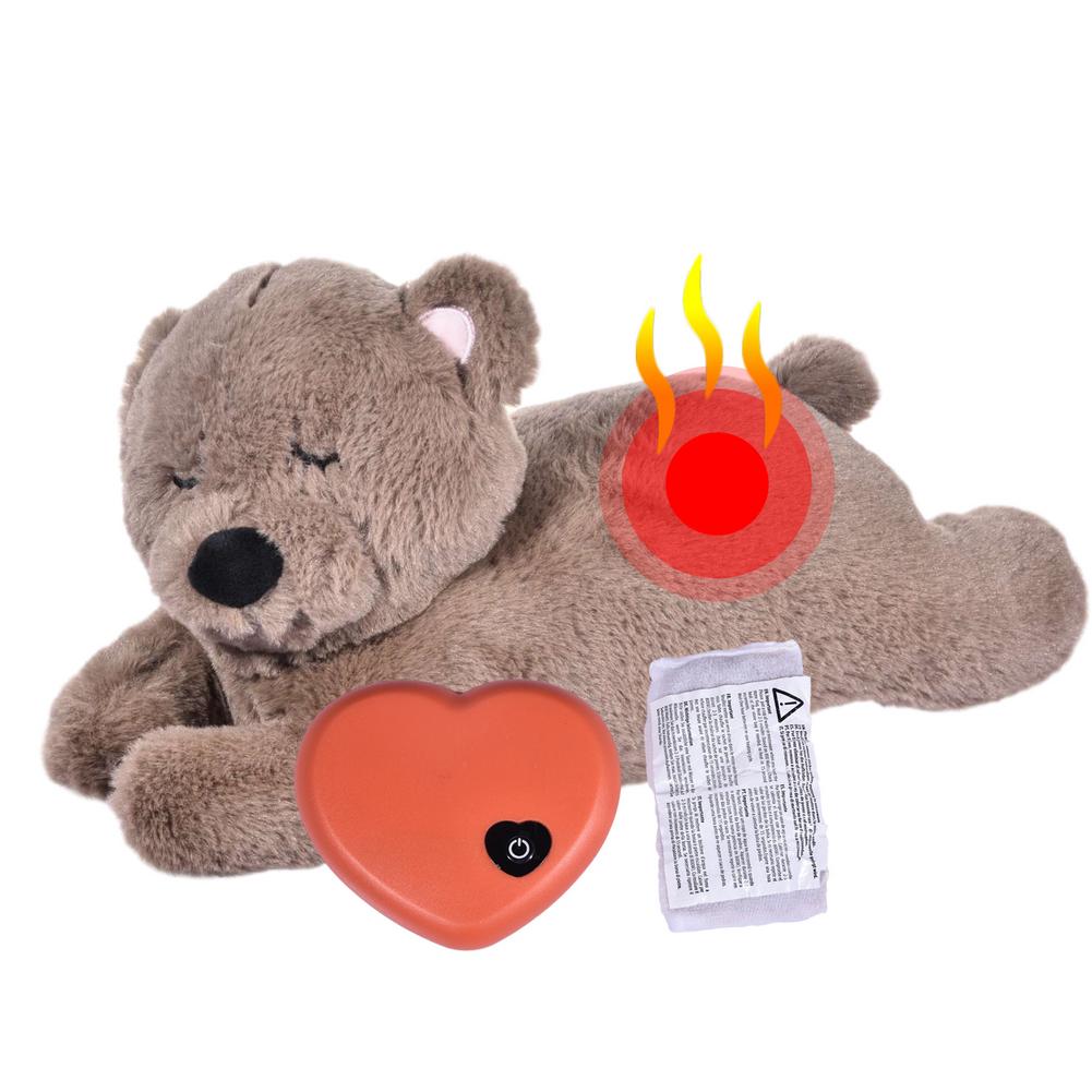 plush dog with heartbeat