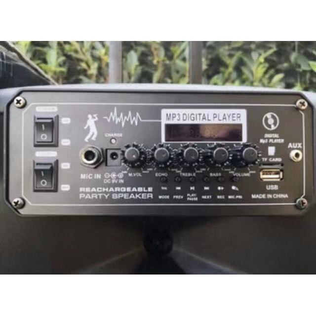 เบสแน่นมาก!! ลำโพงบลูทูธ12นิ้ว รุ่นLT-1206 ปรับเบสได้ ปรับแอคโค่ได้ เสียงดัง เปิดปิดไฟได้ มีคันชัก/ล้อลาก แถมฟรี: ไมค์ลอ