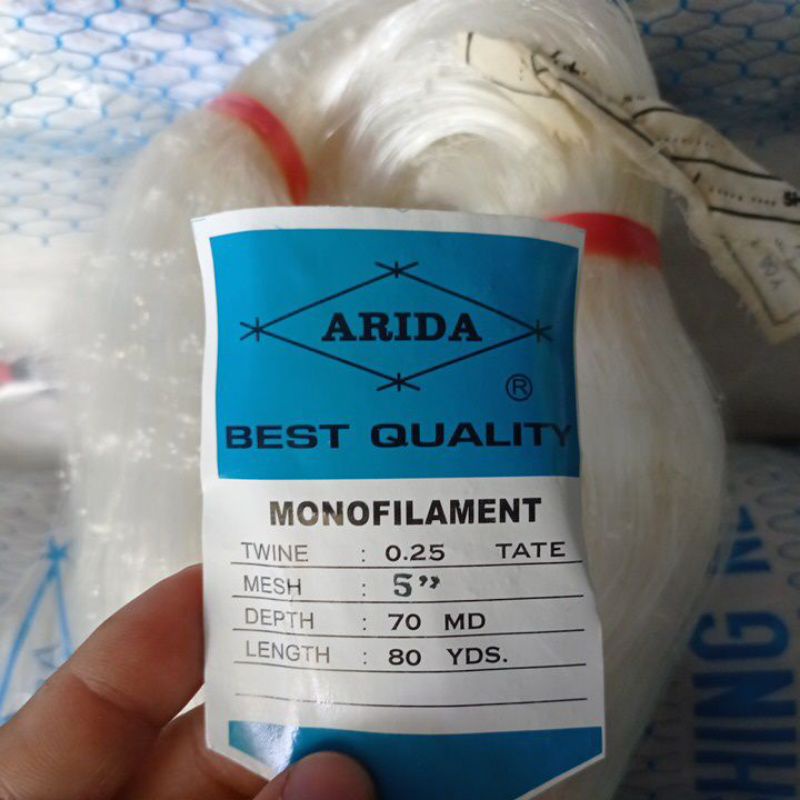 ARIDA FISHING NET 0.25 5 INCH 70MD/80YDS TATE FISHING NET ARIDA NET FISHING NET LINE