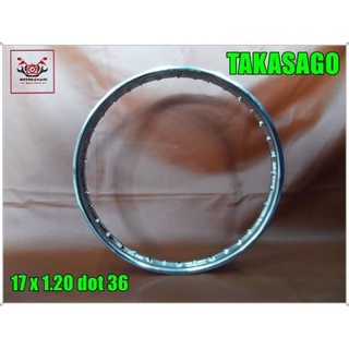 "TAKASAGO" CHROME STEEL WHEEL RIM 17x1.20 (DOT36) for MOTORCYCLE // วงล้อเหล็ก (ชุบโครเมียม) TAKASAGO 17x1.20 (36 รู)