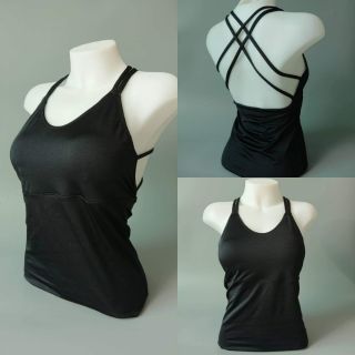 Tank top สายไขว้ แฟชั่นชุดออกกำลังกาย