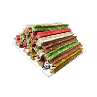 Dogfin มันชี่คละสี (หนังบด) ขนมสุนัข (มันชี่กลม1 kg.)