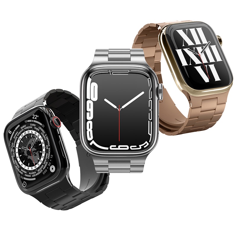elago Apple Watch Metal Strap Band Stainless Steel ( 4, 5, 6, 7, 8, 9, SE, Ultra) สายนาฬิกา Apple Watch วัสดุสแตนเลสแท้