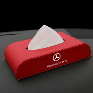 Mercedes Benz กล่องทิชชู่หนัง กล่องทิชชู่ในรถยนต์ กล่องทิชชู่ลิ้นชัก