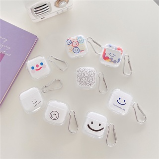 【จัดส่งรวดเร็ว】เคสหูฟัง แบบใส ลายหน้ายิ้มน่ารัก สําหรับ Remax Tws 10