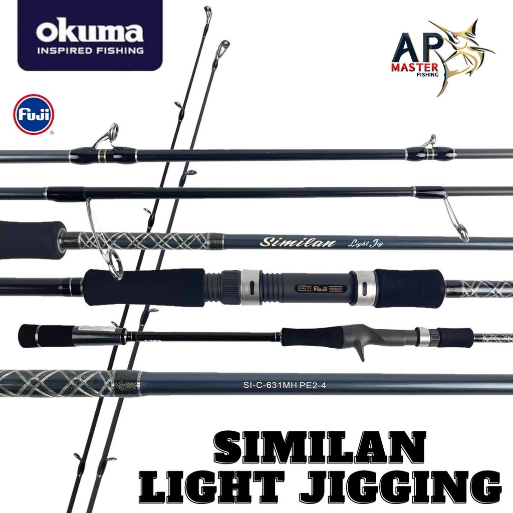 คันจิ๊ก Okuma Similan Light Jingging PE 2-4 6'3ฟุต ท่อนเดียว MH เบทและสปินนิ่ง