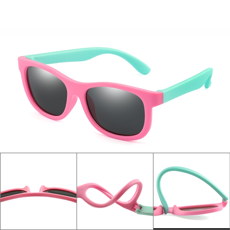 แว่นตากันแดดแฟชั่นสําหรับเด็กผู้ชายผู้หญิงเลนส์ polarized ทรงกลม