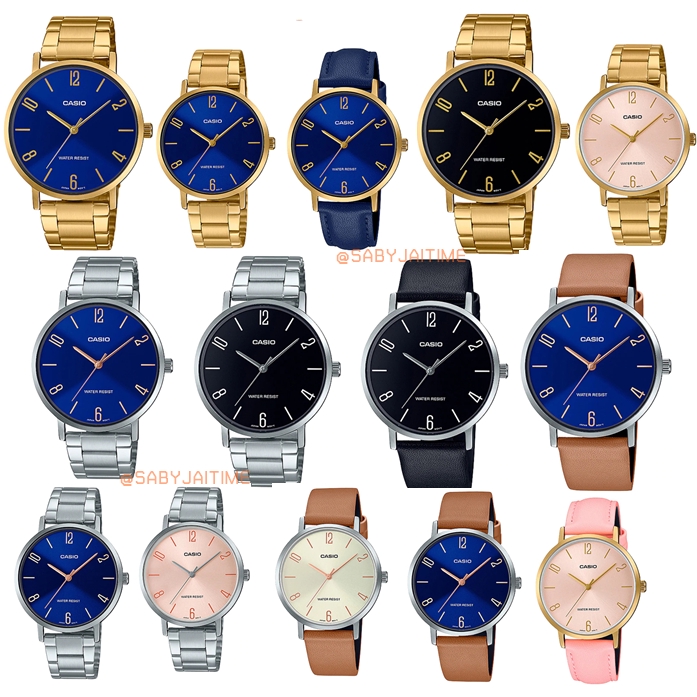แท้ศูนย์ 100% NEW Casio Lady/ MAN  LTP-VT01G MTP-VT01G  MTP-VT01D MTP-VT01L(กล่องดำ) ประกันศูนย์ 1 ปี