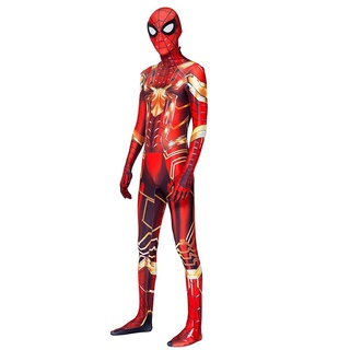 ชุดบอดี้สูทคอสเพลย์ Spider-i-Man ดีไซน์ใหม่ สีทอง สําหรับเด็ก และผู้ใหญ่