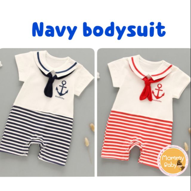 AM Navy bodysuit​บอดี้สูทเด็กอ่อนถึง 12เดือน