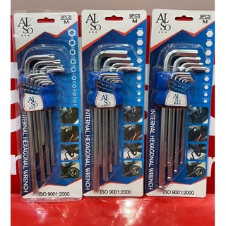 ALSO ประแจหกเหลี่ยม หัวตัด / หัวบอล/ หัวทอร์ค สีเงิน เกรดCRV…