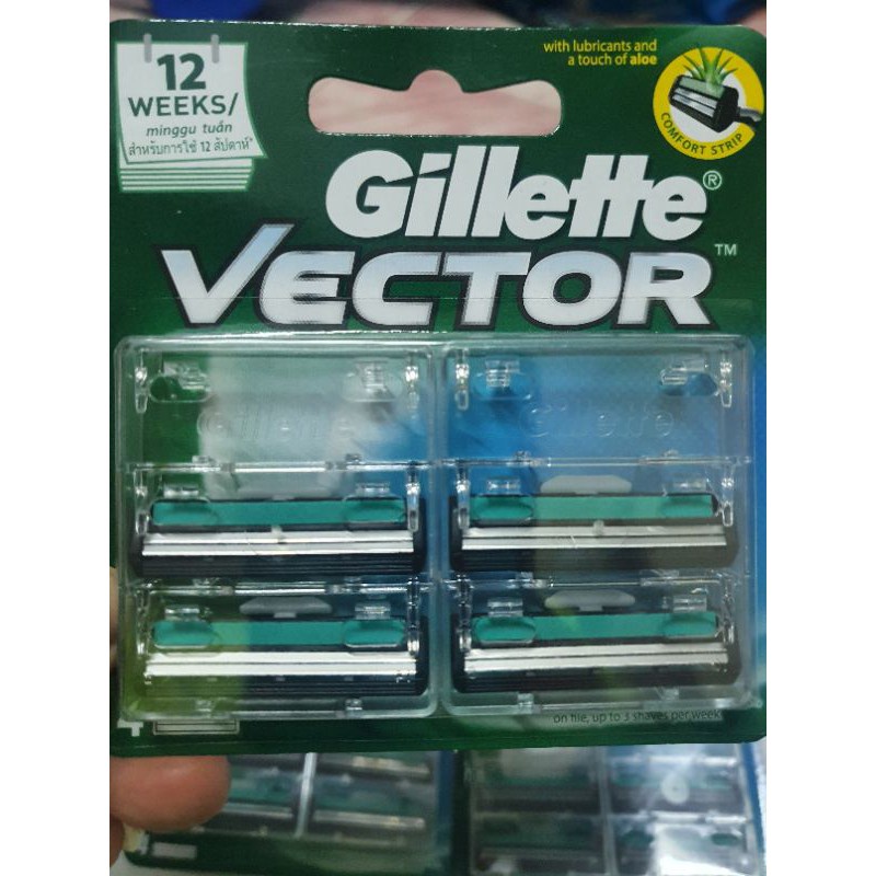 ใบมีดโกนGillette Vector แพค 4 และ 2 ชิ้น