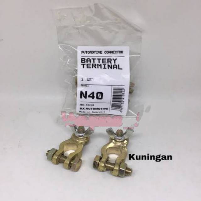 1 ชุด 2 หัวแบตเตอรี่ทองเหลืองขนาดเล็ก NS40 / NS60