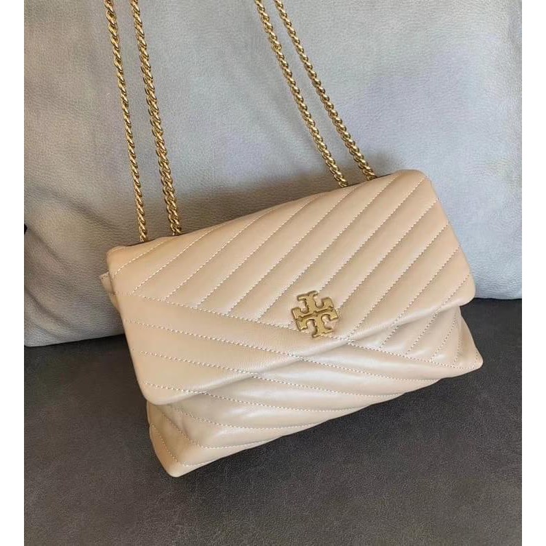 Tory burch female simplicity kira chevron quilted sling-chain crossbody  shoulder bag twist-lock satchel bag | Shopee Thailand