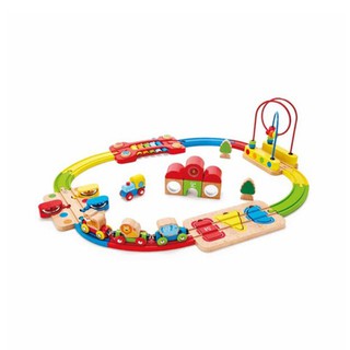 Hape - Rainbow Puzzle Railway ของเล่นรถไฟ มีเสียง 18m+