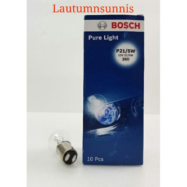 10 ชิ้น BOSCH PURE LIGHT P21/5W 12V 21/5W 380