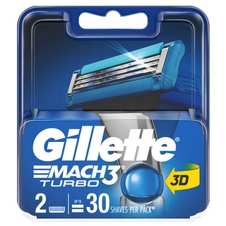 Free Delivery Gillette Mach 3 Turbo Blades 2pcs. Cash on delivery