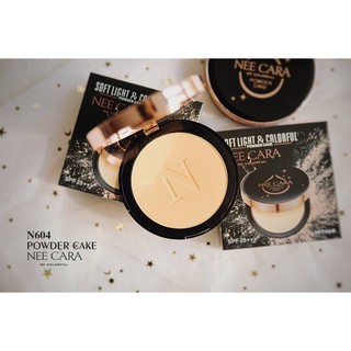 N604 แป้ง NEE CARA Soft Light &amp; Colorful Powder Cake