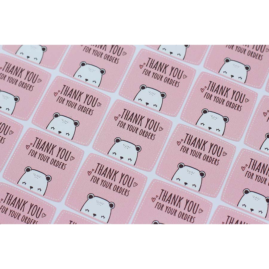 สติกเกอร์ฉลากสินค้า สติ๊กเกอร์ขอบคุณ สติ๊กเกอร์ Thank you สติกเกอร์ป้ายสินค้า ฉลากสินค้า THANK YOU F