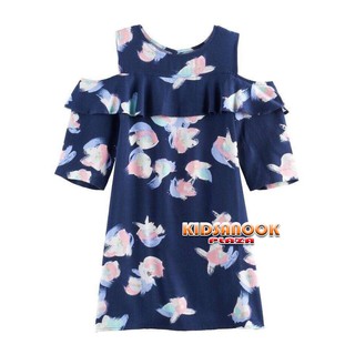 [แท้]EX735 ชุดกระโปรง Sonoma (ขีดป้าย) รุ่น Printed Cold Shoulder Ruffle Dress (5-7 ปี)