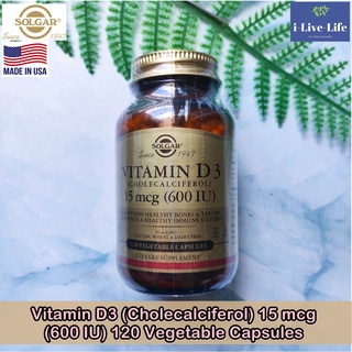 Solgar - Vitamin D3 (Cholecalciferol) 15 mcg (600 IU) 120 Ve…