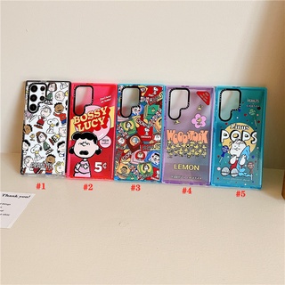 Cartoon Transparent Phone Case for Samsung Galaxy S22 S21 Ultra S20 Plus S22ultra S21ultra S20ultra S22 Pro S21plus S20plus S21+ S20+ S22+ Snoopy Cute Soft Camera Protective Cover