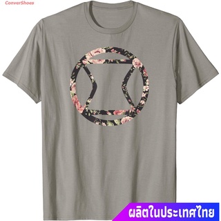 เสื้อยืดผ้าฝ้ายพิมพ์ลายแฟชั่น เสื้อยืดแขนสั้น Black Widow Floral Graphic T-Shirt Sports T-shirt