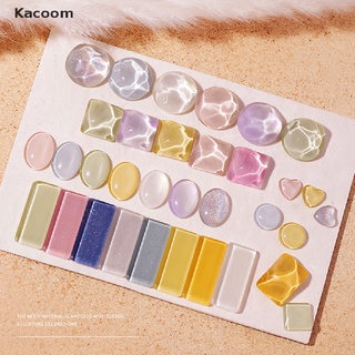 Kacoom 40Pcs Transparent Glass Nail Art Display Showing Polish Color Board Tips Tools TH