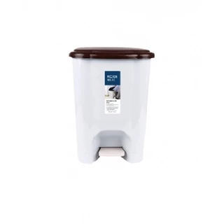 GlobalHouse iClean ถังขยะขาเหยียบเหลี่ยม 15 ลิตร ขนาด 28x31x37 ซม. รุ่น 5647 สีเทา สินค้าของแท้คุณภาพดี