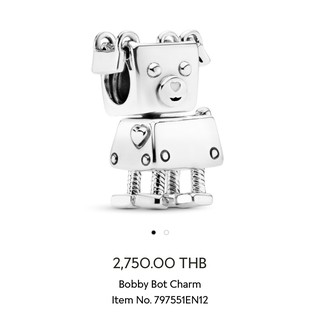 New Pandora Bobby Bot Charm แท้ 💯%