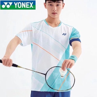 Yonex เสื้อผ้าแบดมินตัน แขนสั้น สไตล์เกาหลี แฟชั่นฤดูร้อน สําหรับผู้ชาย และผู้หญิง