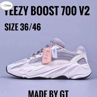 OriginalAdidas Coconut YEEZY BOOST 700 "Magnet" รองเท้าผ้าใบระบายอากาศแบบสบาย ๆ / รองเท้าวิ่ง