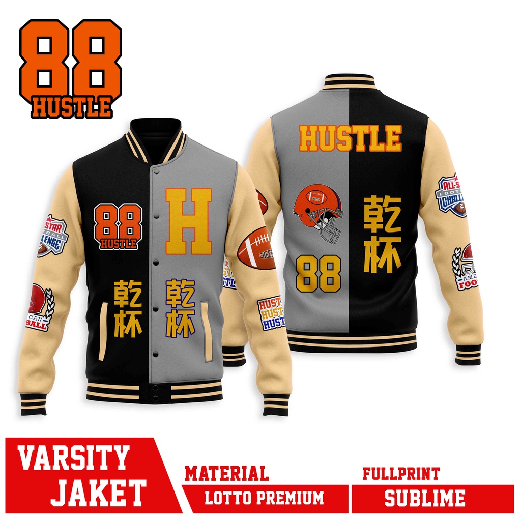 VARSITY BASEBALL JACKET HUSTLE 88 BASEBALL TEAM MLB