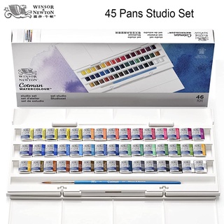 Winsor &amp; Newton Cotman ชุดสีน้ําสตูดิโอ 45 สี