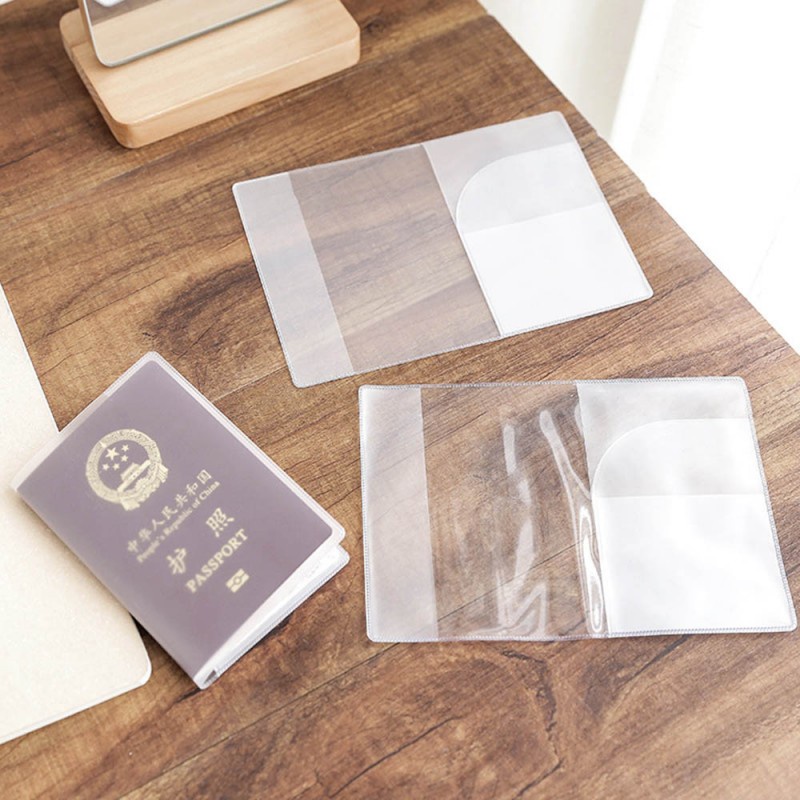 กระเป๋าใส่หนังสือเดินทาง PVC แบบใส กันน้ํา สําหรับใส่บัตรเครดิต