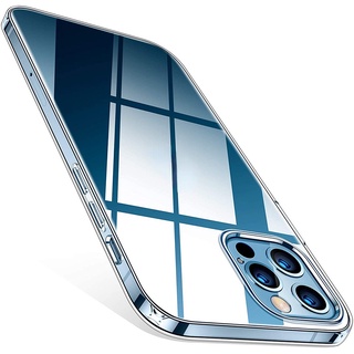 เช็ครีวิวสินค้าเคสมือถือซิลิโคน TPU สีใส สําหรับ iPhone 13,12 Pro Max Xs X 6s 7 8 Plus