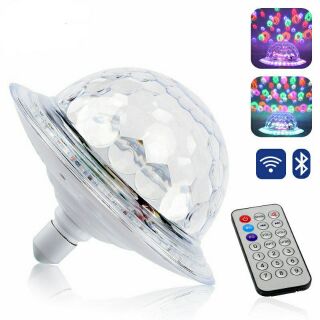 New UFO Bluetooth MP3 คริสตัลเมจิกหมุนลูกบอลการควบคุมระยะไกล 6 สี RGB Disco Ball Lights  สำหรับงานปาร์ตี้