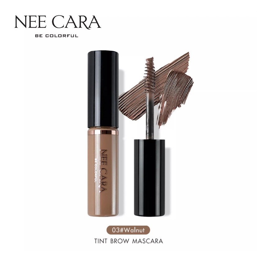 NEE CARA N-590 TINTS BROW MASCARA นีคาร่า มาสคาร่าปัดคิ้ว มีให้เลือ 4 สี กันน้ำ กันเหงื่อ
