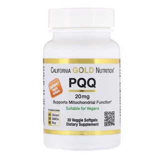 พีคิวคิว California Gold Nutrition, PQQ, 20 mg, 30 Veggie Softgels