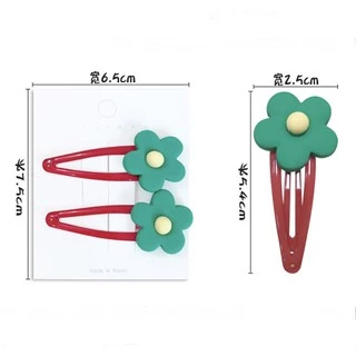 Cute 008 กิ๊บติดผม กิ๊บแป๊กดอกไม้ 2 ชิ้น / 1 แพ็ค