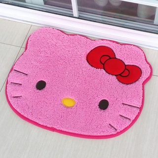 พรมปูพื้น พรมเช็ดเท้า กันลื่น ผ้าฟลีซ ลายการ์ตูน Hello Kitty เหมาะกับของขวัญ สําหรับตกแต่งห้องน้ํา ห้องนอนเด็กผู้หญิง