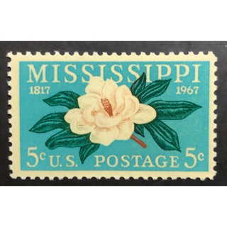 แสตมป์MISSISSIPPI U.S POSTAGE 5 c ปี1871