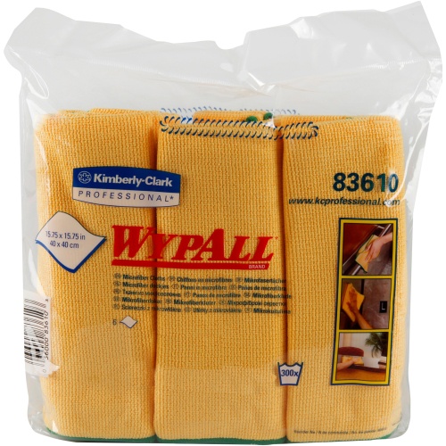ผ้าไมโครไฟเบอร์ WYPALL* Microfiber Cloths – Yellow Kimberly Clark