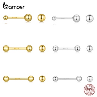 BAMOER บามอส ต่างหูสตั๊ด 999 เงินสเตอร์ลิง 1 คู่ของขวัญเครื่…